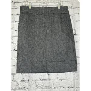 Eddie Bauer Women’s Wool Blend Mini Skirt Size 2 Grey Lined Preppy